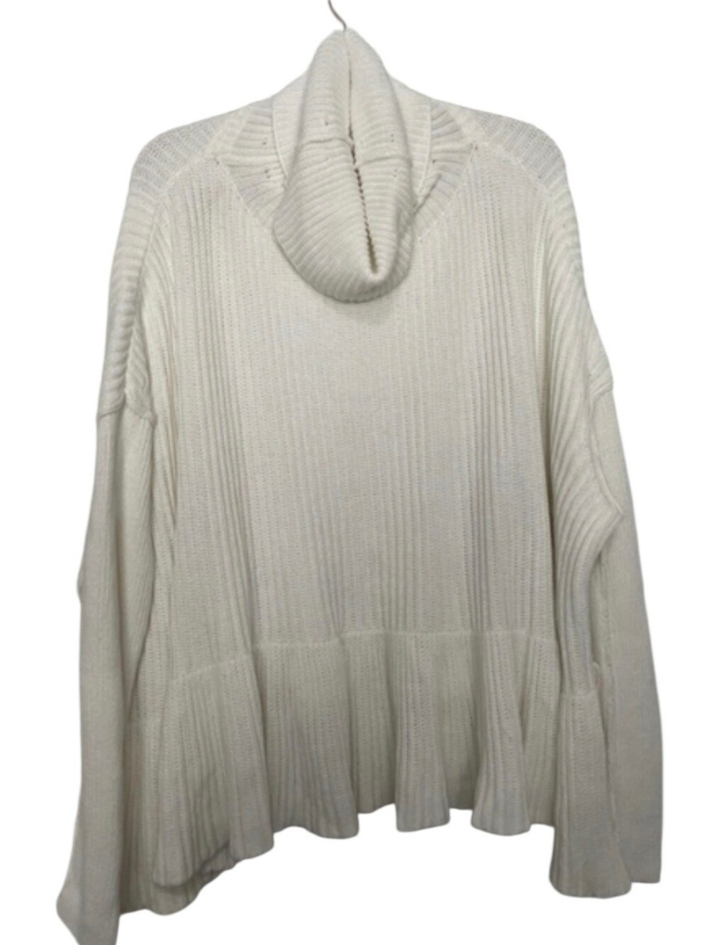 Free People Size Medium White Oversized Sweater